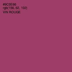 #9C3E66 - Vin Rouge Color Image