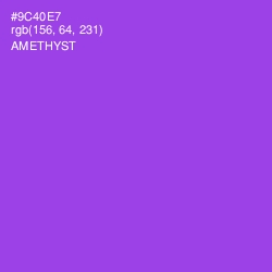#9C40E7 - Amethyst Color Image