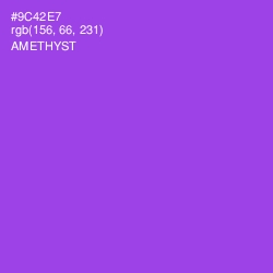 #9C42E7 - Amethyst Color Image