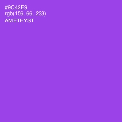 #9C42E9 - Amethyst Color Image