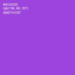 #9C44DD - Amethyst Color Image