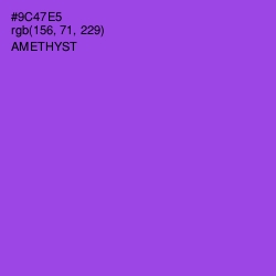 #9C47E5 - Amethyst Color Image
