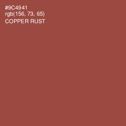#9C4941 - Copper Rust Color Image