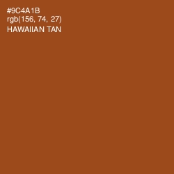 #9C4A1B - Hawaiian Tan Color Image