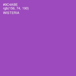 #9C4ABE - Wisteria Color Image