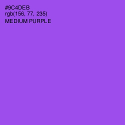 #9C4DEB - Medium Purple Color Image