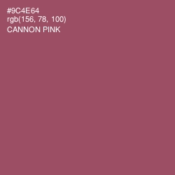 #9C4E64 - Cannon Pink Color Image