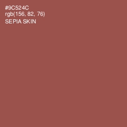 #9C524C - Sepia Skin Color Image