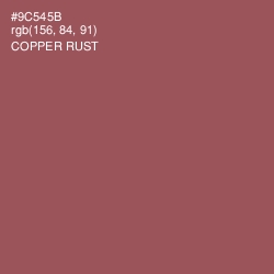 #9C545B - Copper Rust Color Image