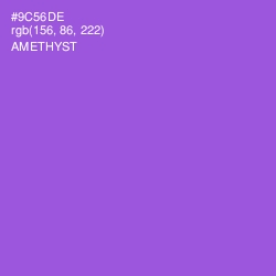 #9C56DE - Amethyst Color Image