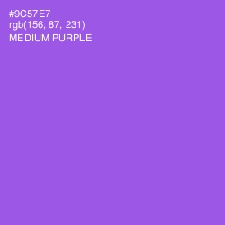 #9C57E7 - Medium Purple Color Image