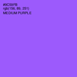 #9C59FB - Medium Purple Color Image