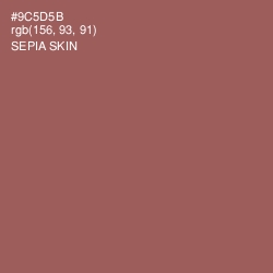 #9C5D5B - Sepia Skin Color Image