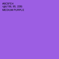 #9C5FE4 - Medium Purple Color Image