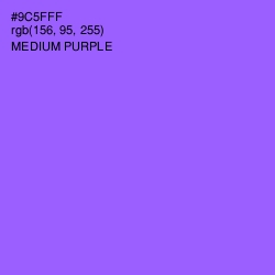 #9C5FFF - Medium Purple Color Image