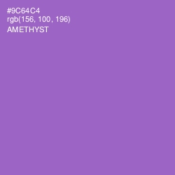 #9C64C4 - Amethyst Color Image