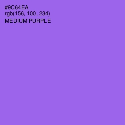 #9C64EA - Medium Purple Color Image