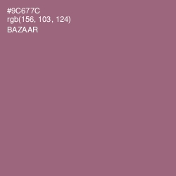 #9C677C - Bazaar Color Image