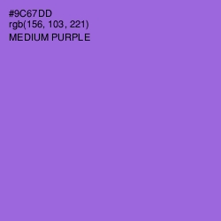 #9C67DD - Medium Purple Color Image