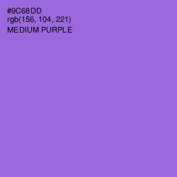 #9C68DD - Medium Purple Color Image