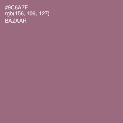 #9C6A7F - Bazaar Color Image