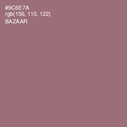 #9C6E7A - Bazaar Color Image