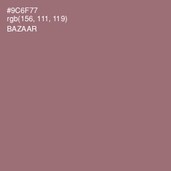 #9C6F77 - Bazaar Color Image