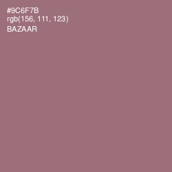 #9C6F7B - Bazaar Color Image