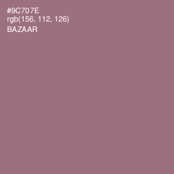 #9C707E - Bazaar Color Image
