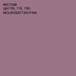 #9C7488 - Mountbatten Pink Color Image