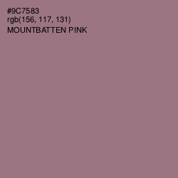 #9C7583 - Mountbatten Pink Color Image