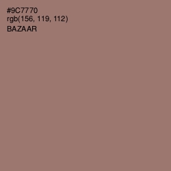 #9C7770 - Bazaar Color Image