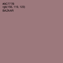 #9C777B - Bazaar Color Image