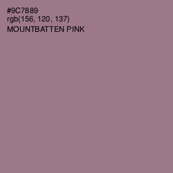 #9C7889 - Mountbatten Pink Color Image