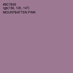 #9C7893 - Mountbatten Pink Color Image