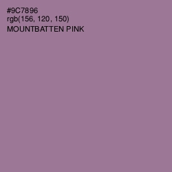 #9C7896 - Mountbatten Pink Color Image