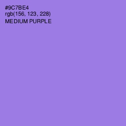#9C7BE4 - Medium Purple Color Image