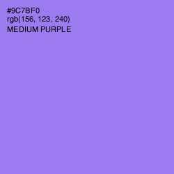 #9C7BF0 - Medium Purple Color Image