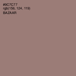 #9C7C77 - Bazaar Color Image