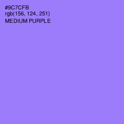 #9C7CFB - Medium Purple Color Image