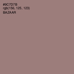 #9C7D7B - Bazaar Color Image