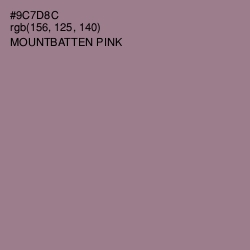 #9C7D8C - Mountbatten Pink Color Image