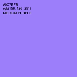 #9C7EFB - Medium Purple Color Image