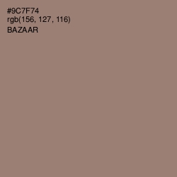 #9C7F74 - Bazaar Color Image