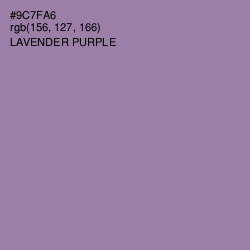 #9C7FA6 - Lavender Purple Color Image