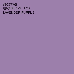 #9C7FAB - Lavender Purple Color Image