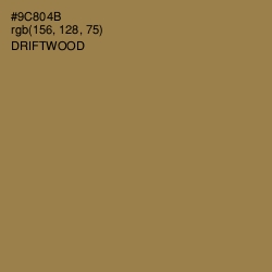 #9C804B - Driftwood Color Image