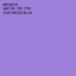 #9C80DA - Chetwode Blue Color Image