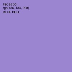 #9C85D0 - Blue Bell Color Image