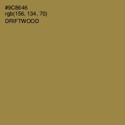 #9C8646 - Driftwood Color Image